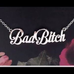 New Bad B Stainless Steel Pendant Necklace 18” Plus Extender Punk Goth.